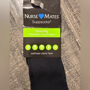 Nurse Mates Black Graduated Compression Socks